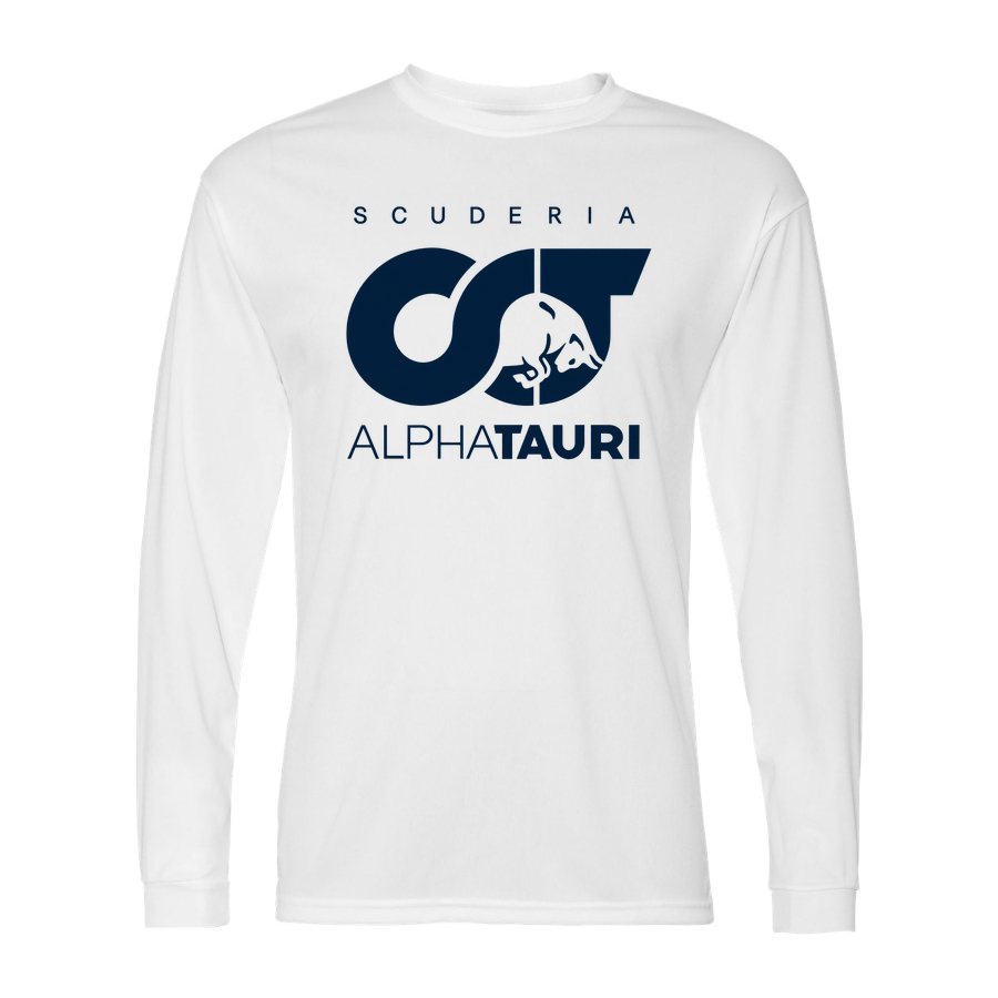 Men's Scuderia AlphaTauri Polyester Long Sleeve T-Shirt - White