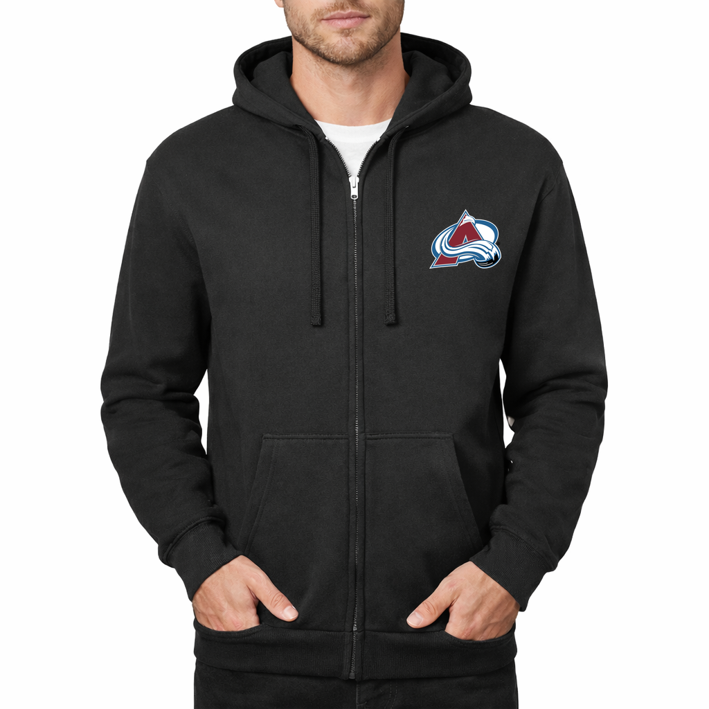 Men's Colorado Avalanche Zipper Hoodie - Black
