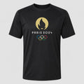 Men's Olympics 2024 Paris White Performance T-Shirt - Black