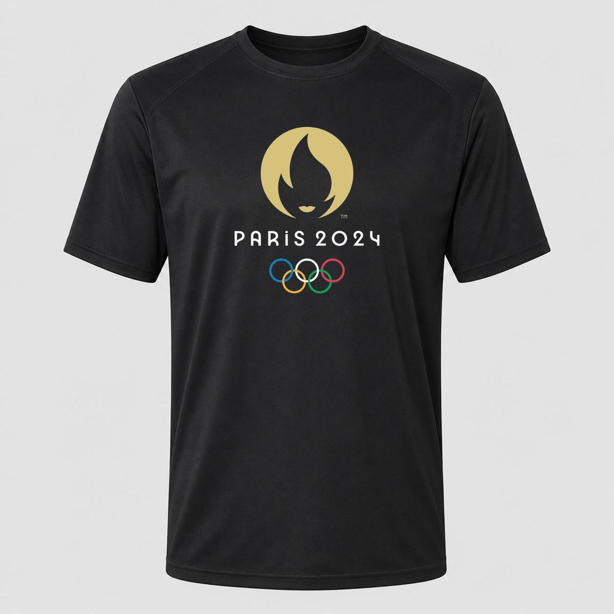 Men's Olympics 2024 Paris White Performance T-Shirt - Black