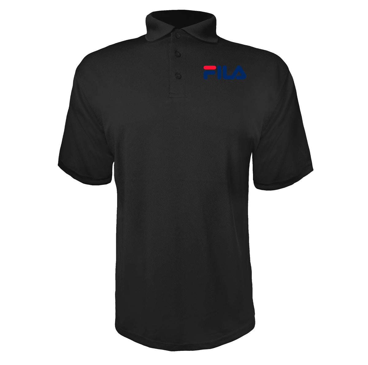 Fila men's polyester polo in Black