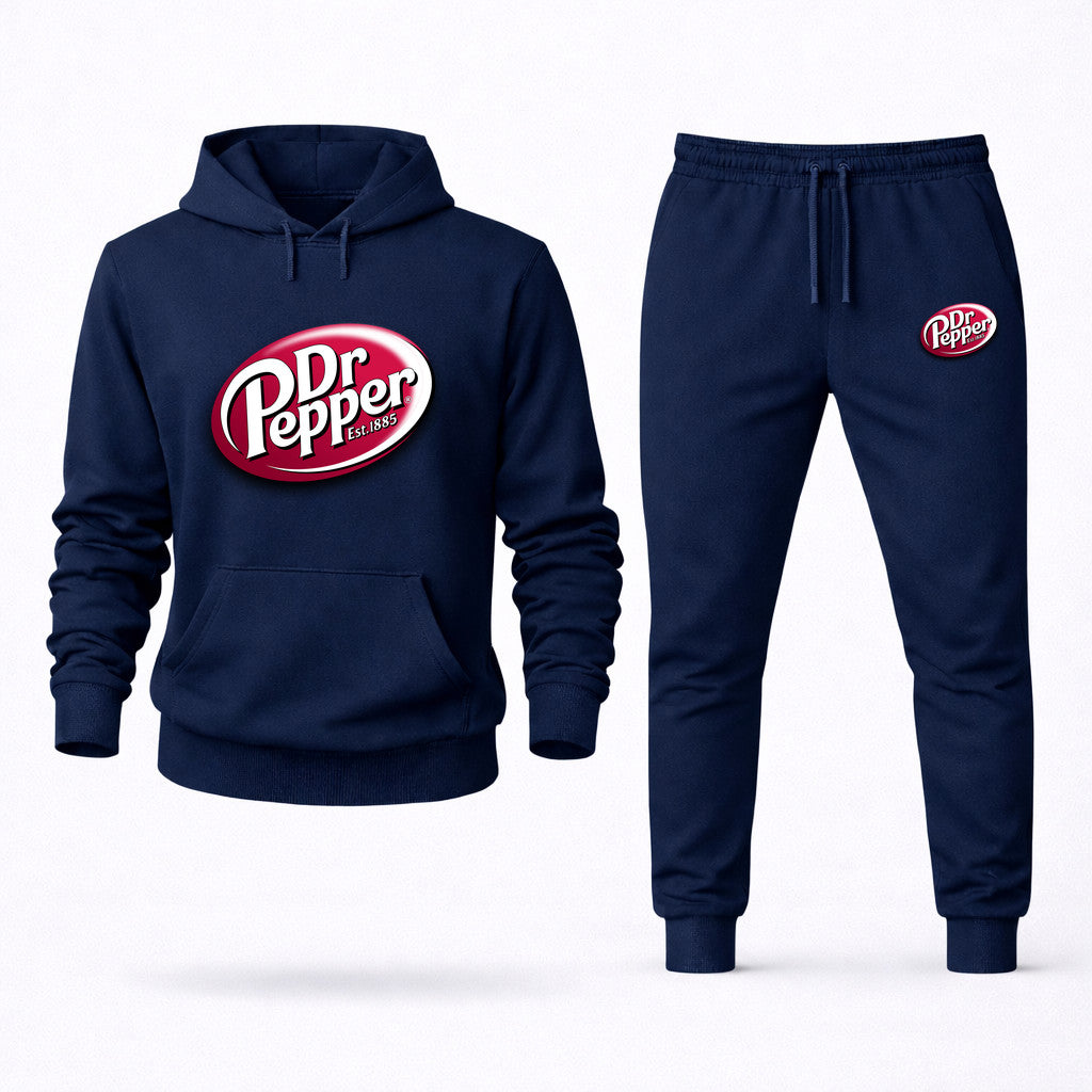 Dr Pepper Hoodie and Joggers Set - Navy