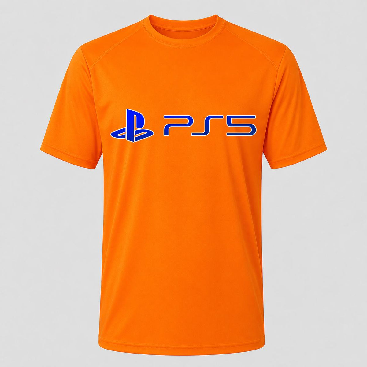 Men's PS5 Blue Performance T-Shirt - Orange