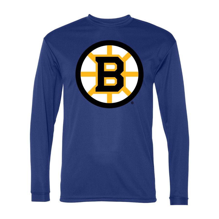 Men's Boston Bruins Polyester Long Sleeve T-Shirt - Royal Blue