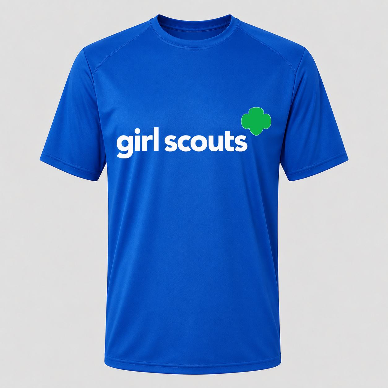 Men's Girl Scouts White Performance T-Shirt - Royal Blue