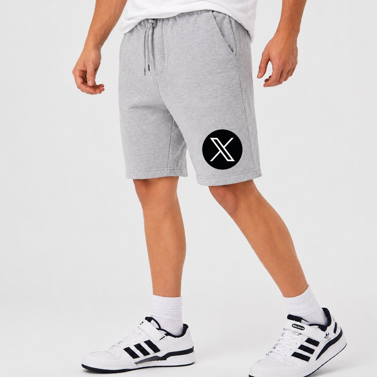 Men's Twitter X Cotton Shorts - Gray