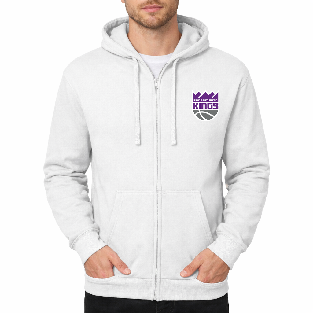 Men's Sacramento Kings Zipper Hoodie - White