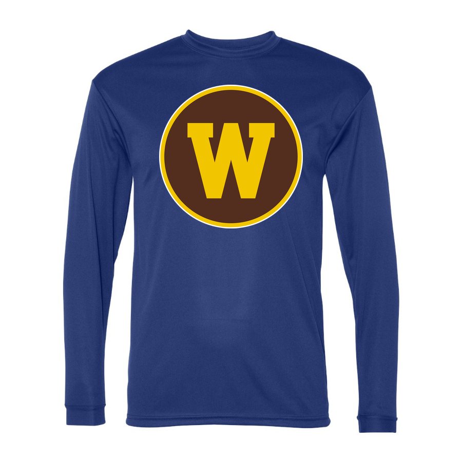 Men's Western Michigan Broncos Polyester Long Sleeve T-Shirt - Royal Blue