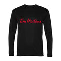 Men's Tim Hortons Polyester Long Sleeve T-Shirt - Black