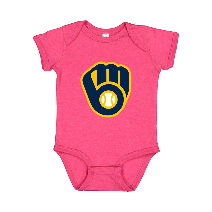 Milwaukee Brewers Baby Romper Onesie - Pink
