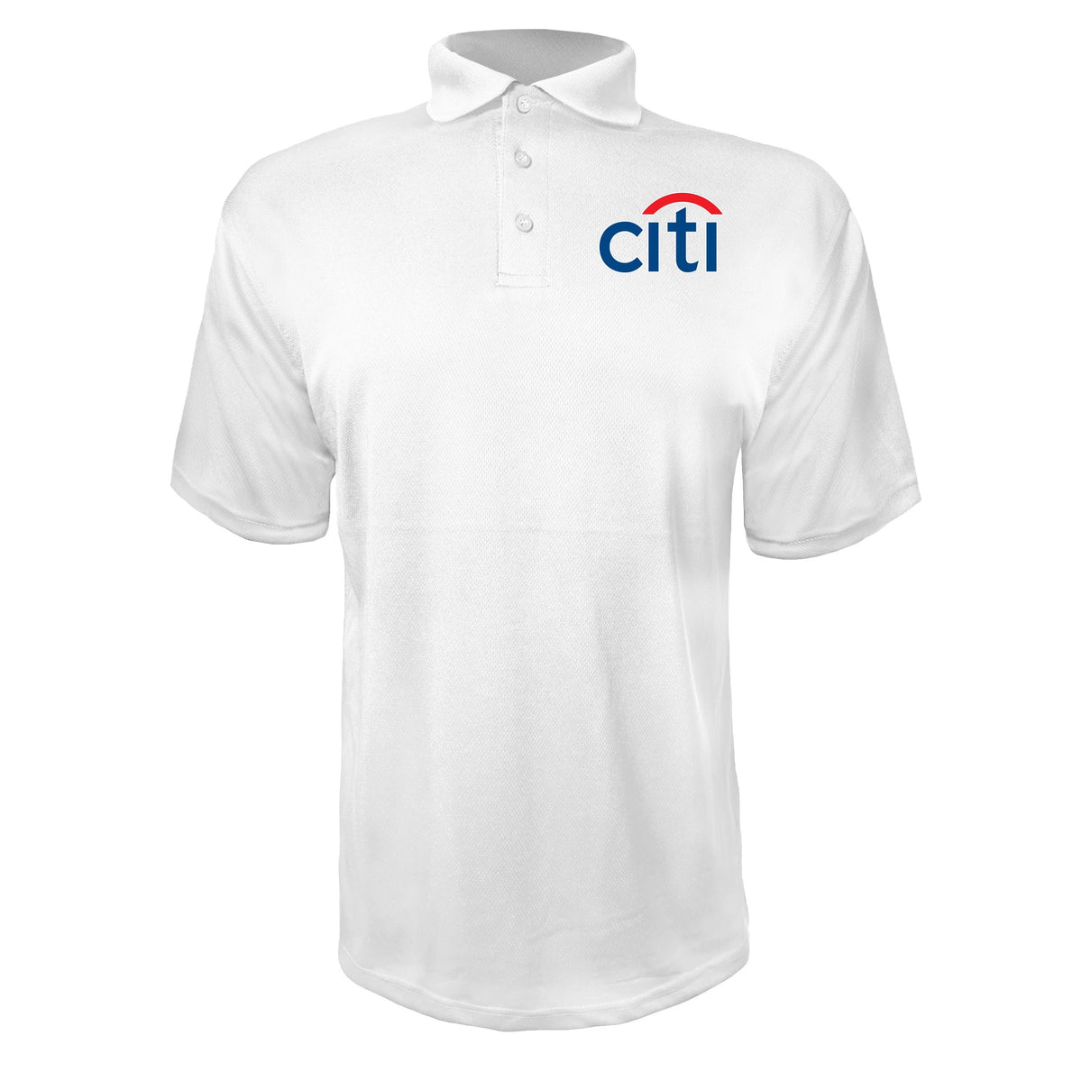 Citi Bank men's polyester polo in White