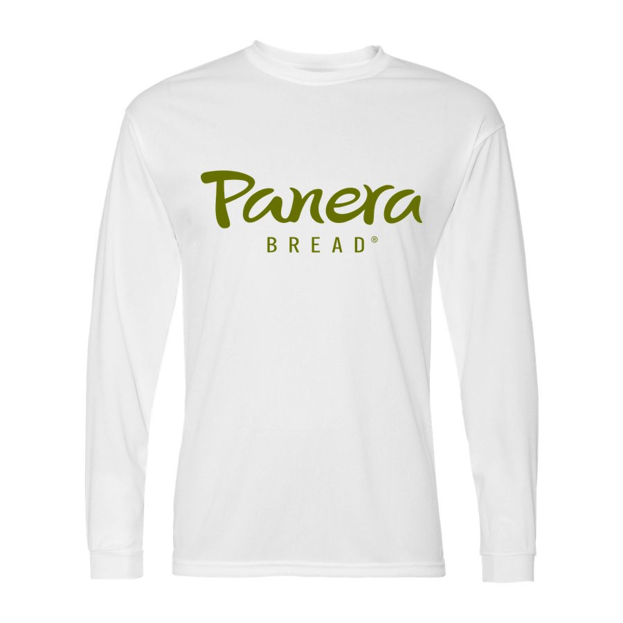 Men's Panera Bread Polyester Long Sleeve T-Shirt - White