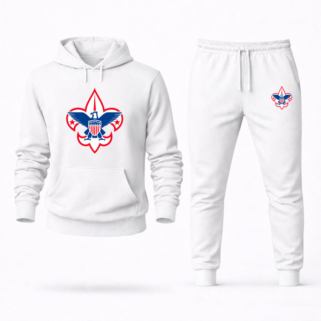 Boy Scout Hoodie and Joggers Set - White