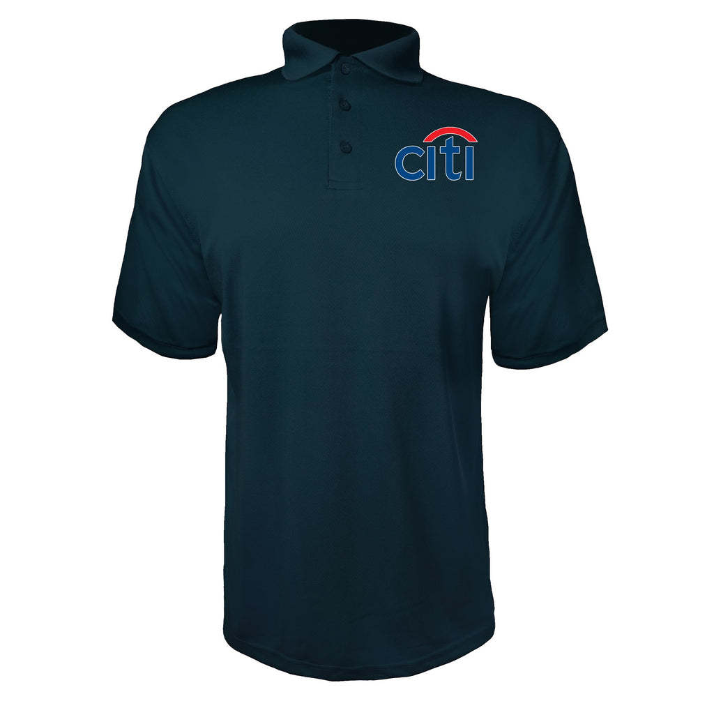 Citi Bank men's polyester polo in Navy