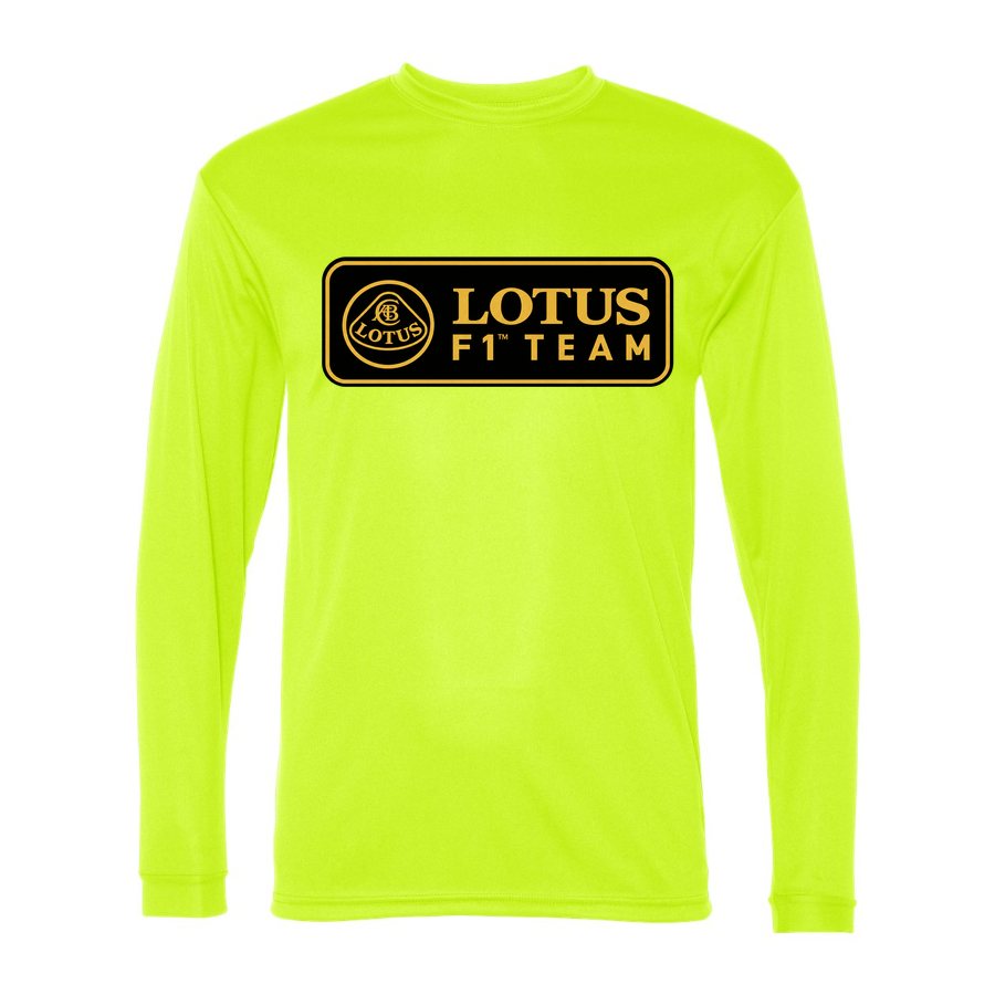 Men's Lotus F1 Team Polyester Long Sleeve T-Shirt - Safety Yellow