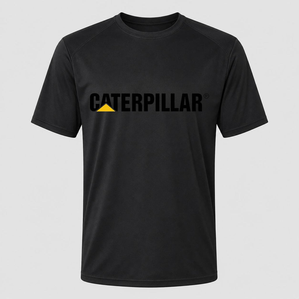 Men's Caterpillar Black Performance T-Shirt - Black