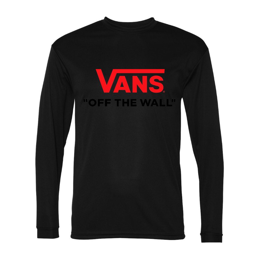 Men's Vans Polyester Long Sleeve T-Shirt - Black