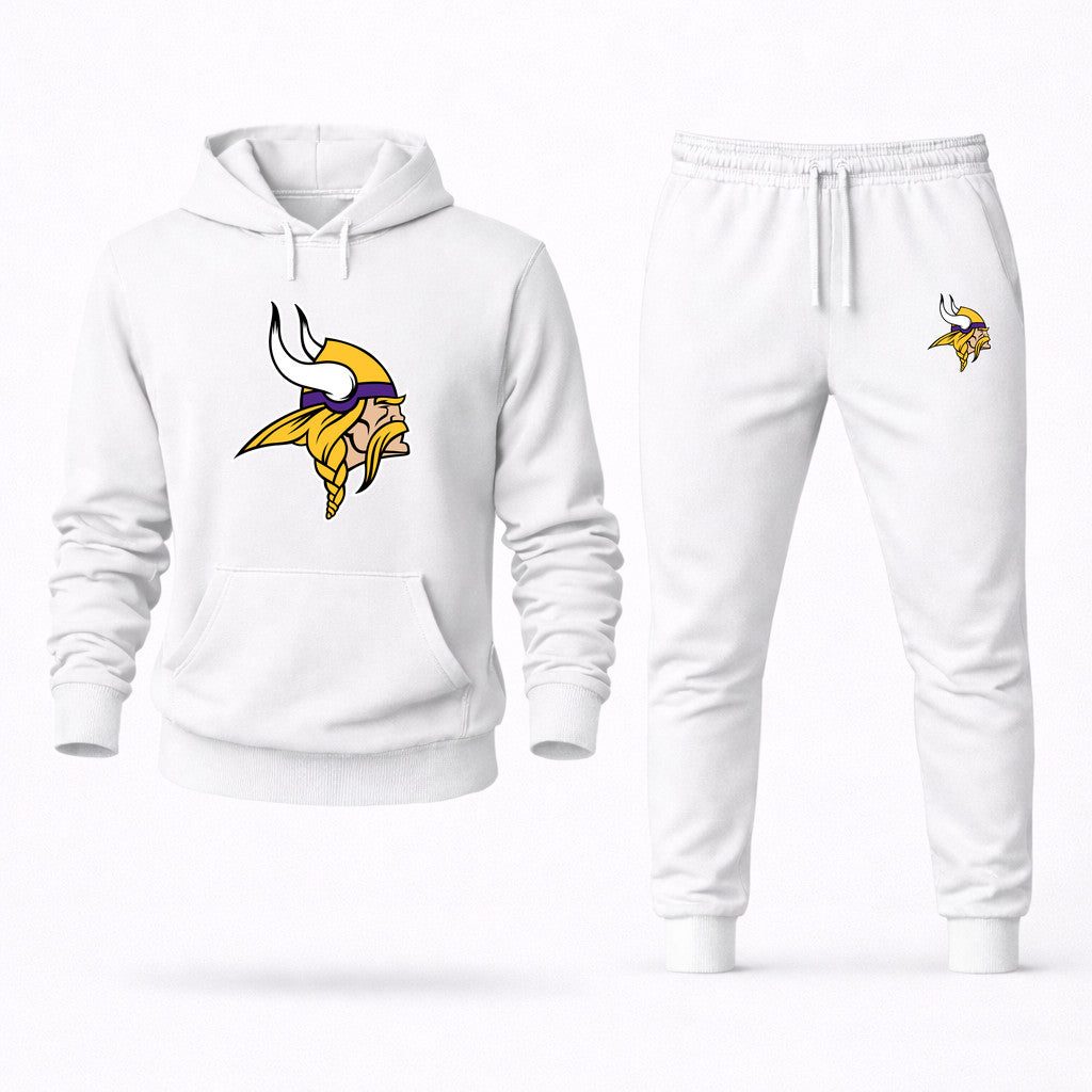Minnesota Vikings Hoodie and Joggers Set - White
