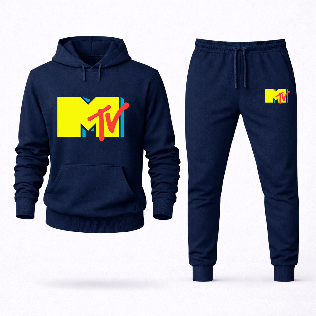 MTV Hoodie and Joggers Set - Navy
