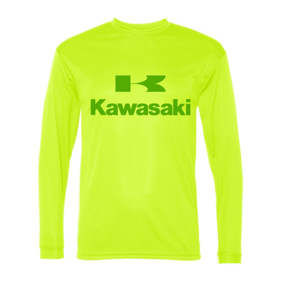 Men's kawasaki Polyester Long Sleeve T-Shirt - Safety Yellow
