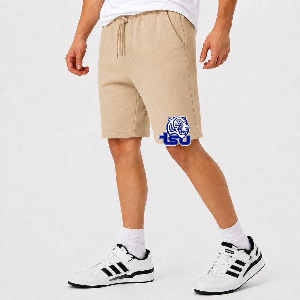 Men's Tennessee State Tigers Logo Cotton Shorts - Beige