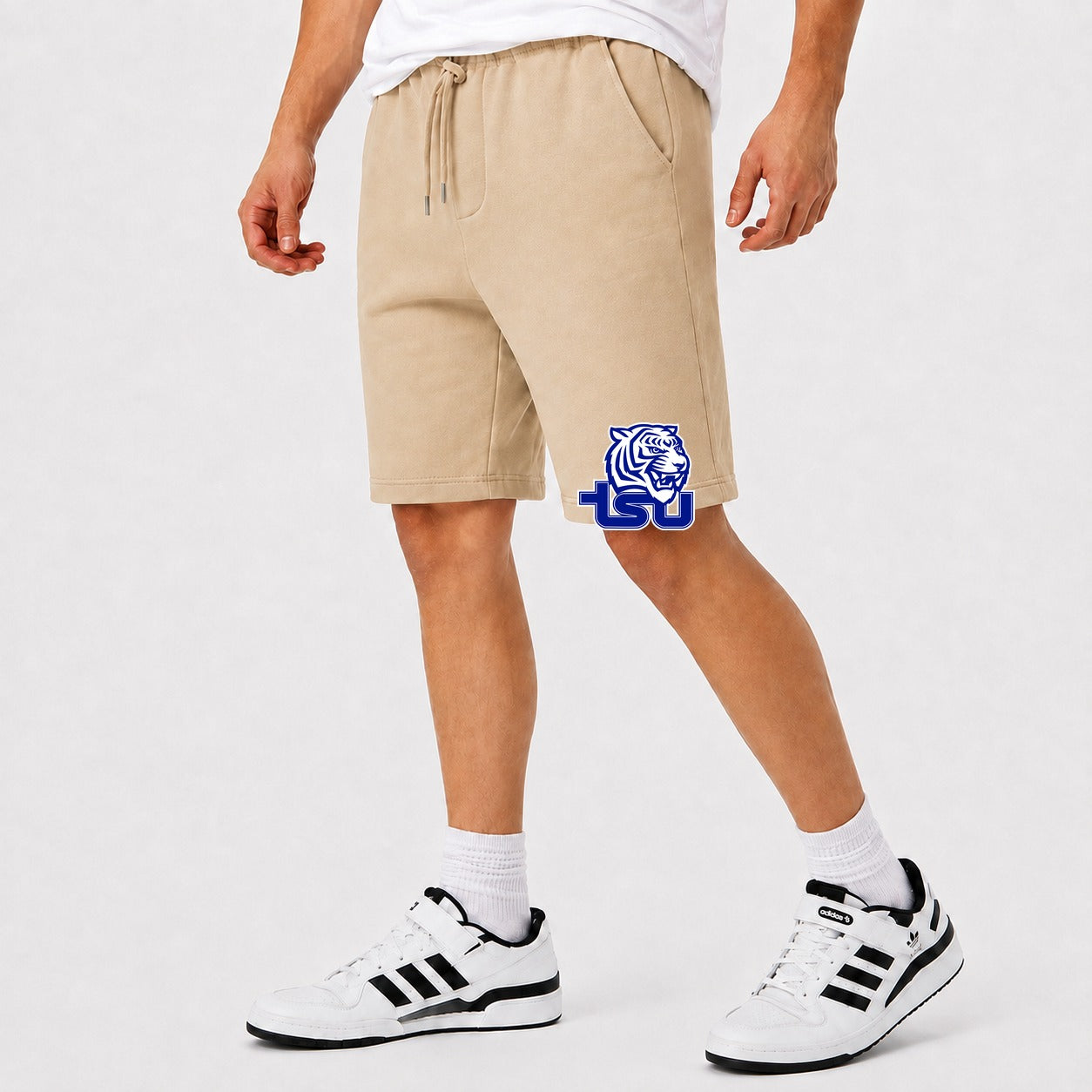 Men's Tennessee State Tigers Logo Cotton Shorts - Beige