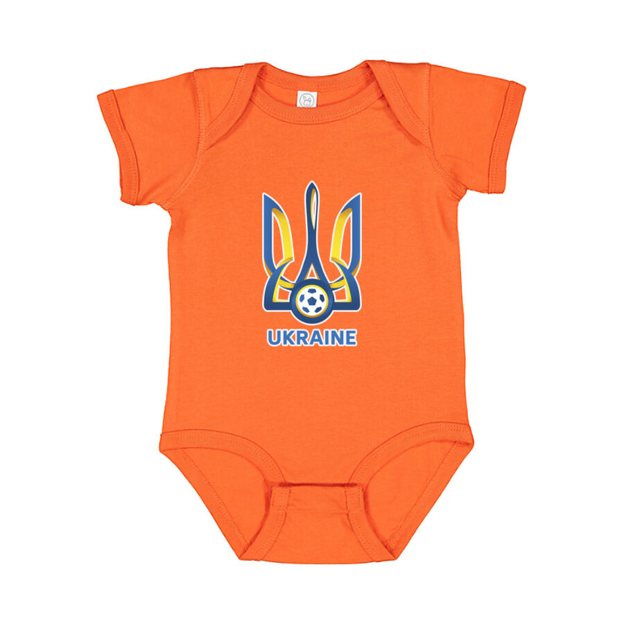 Ukraine National Football Team Baby Romper Onesie - Orange