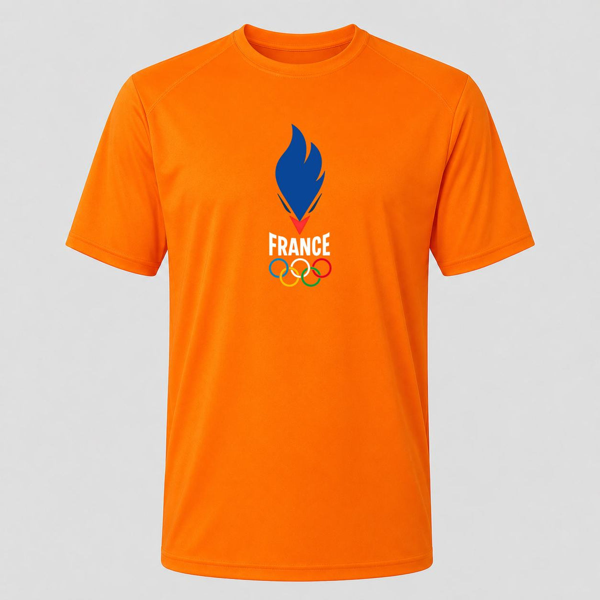 Men's France 2024 White Performance T-Shirt - Orange