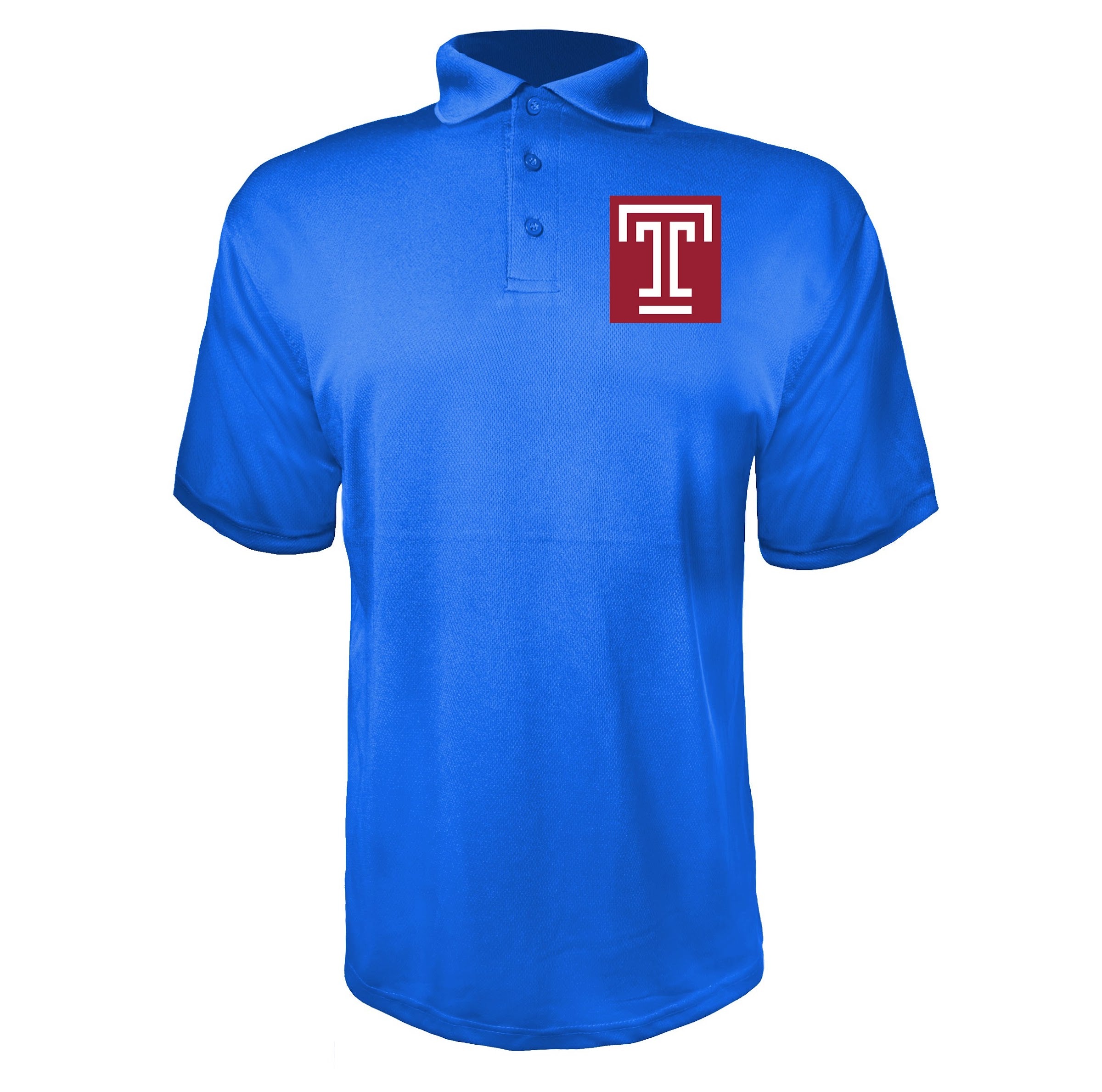 Temple Owls Blue polyester polo