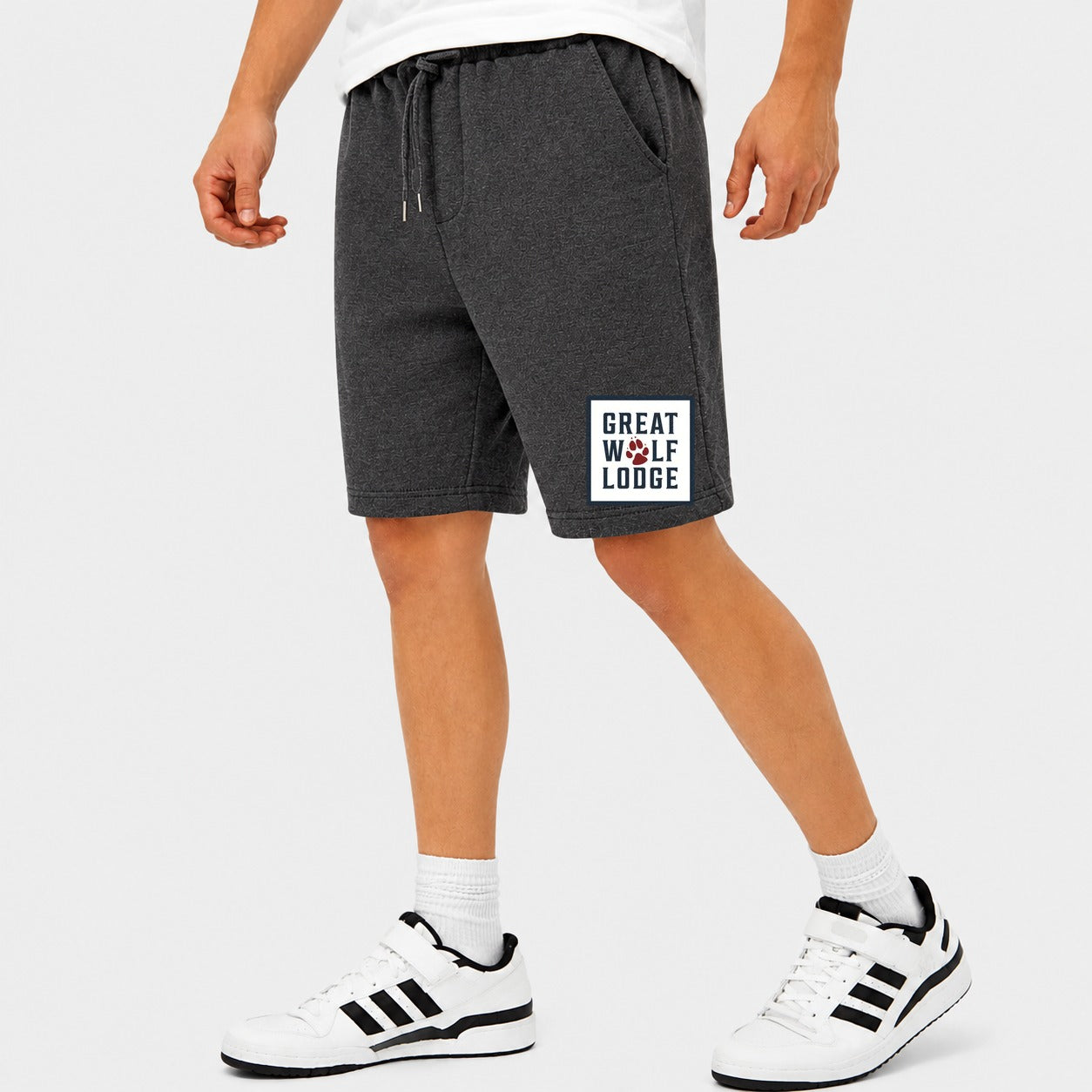 Men's Great Wolf Lodge Cotton Shorts - Charcoal