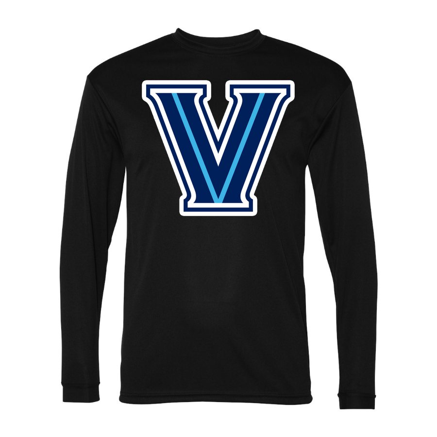 Men's Villanova Wildcats Polyester Long Sleeve T-Shirt - Black