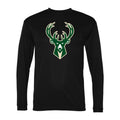 Men's Milwaukee Bucks Polyester Long Sleeve T-Shirt - Black