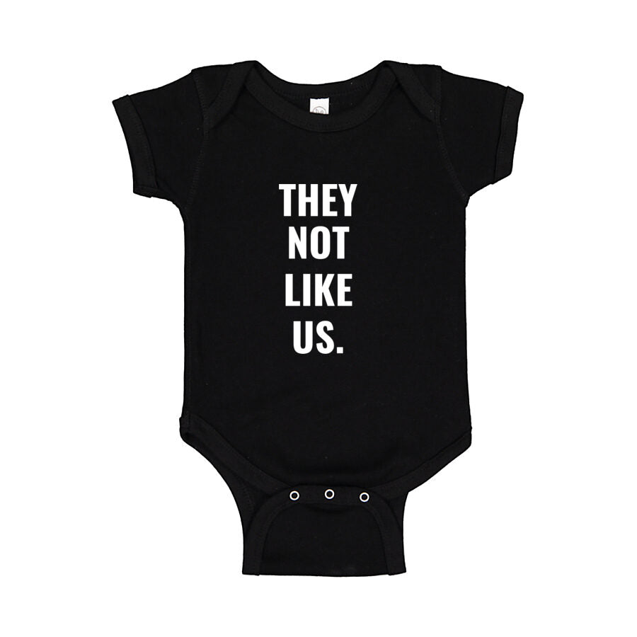 They Not Like Us Baby Romper Onesie - Black