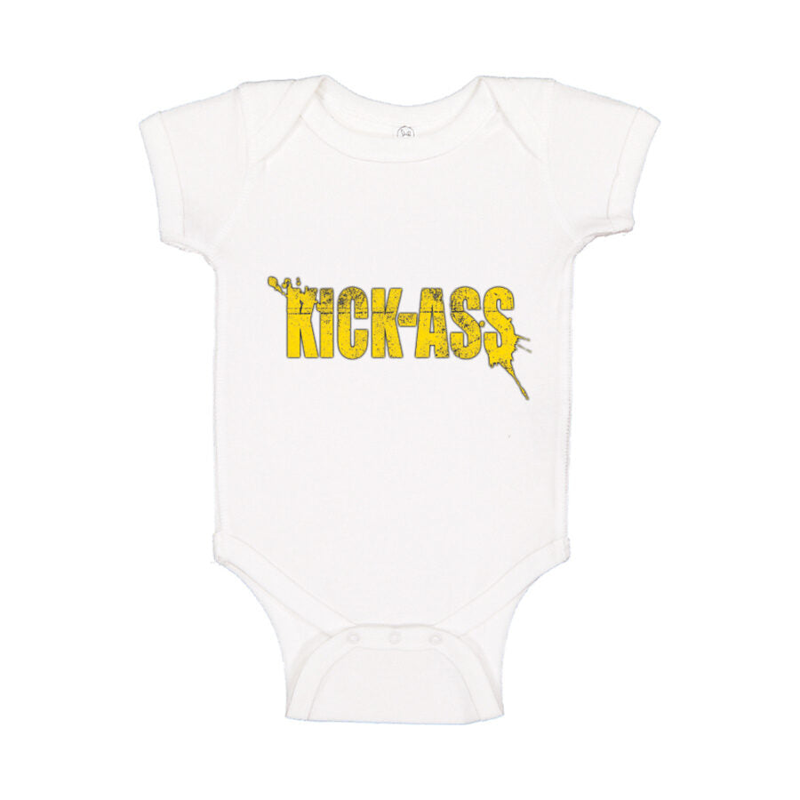 Kick-Ass Baby Romper Onesie - White