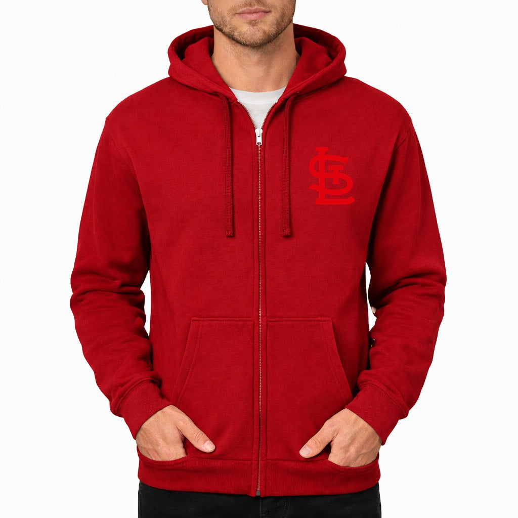 Men's St. Louis Cardinals Zipper Hoodie - Red
