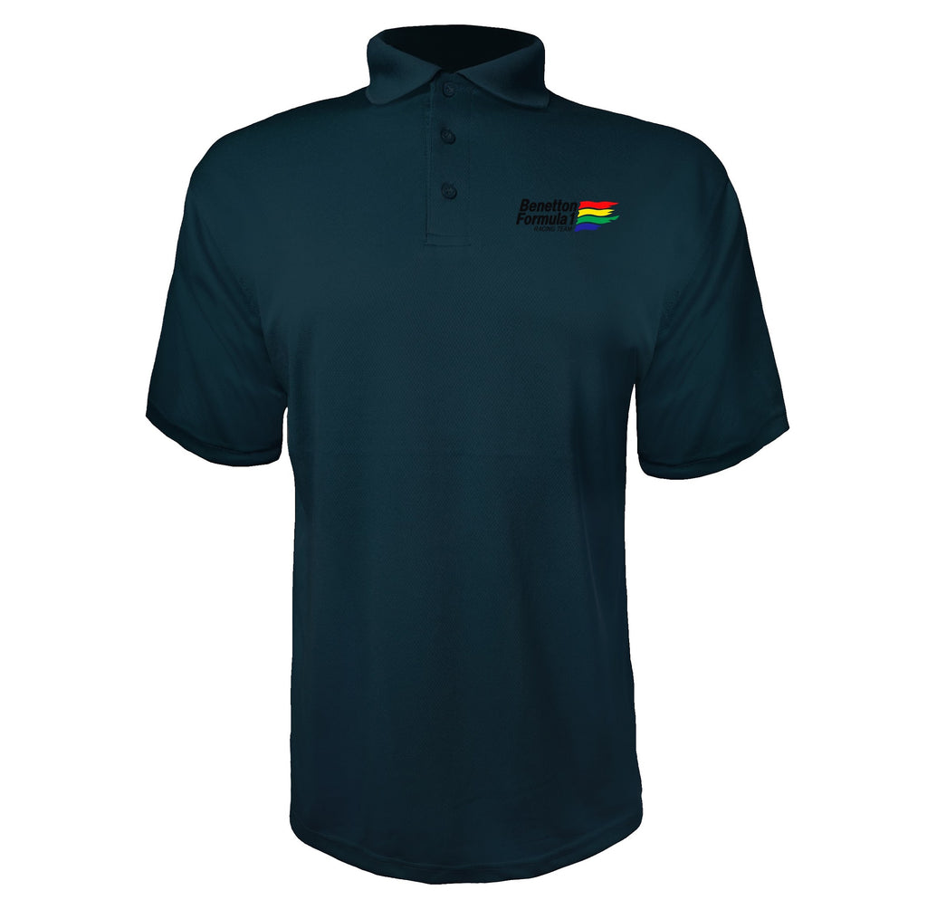 Benetton Formula 1 Racing Team Navy polyester polo