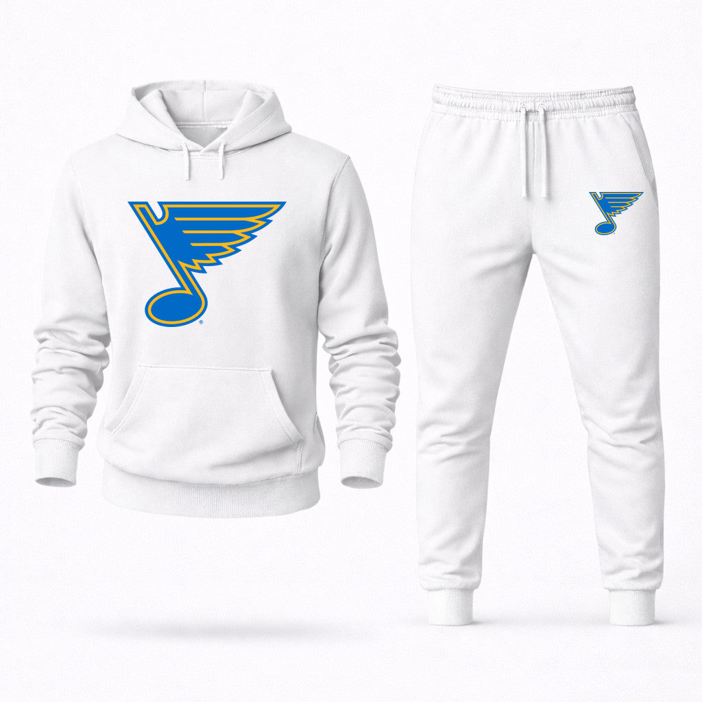 St. Louis Blues Hoodie and Joggers Set - White