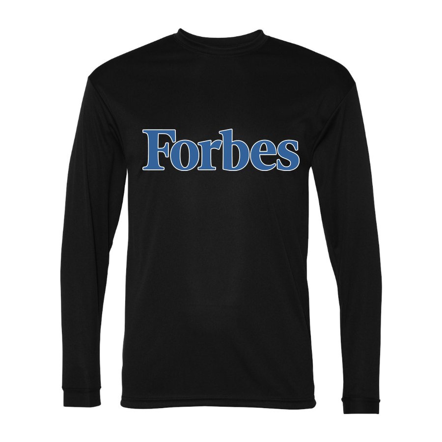 Men's Forbes Polyester Long Sleeve T-Shirt - Black