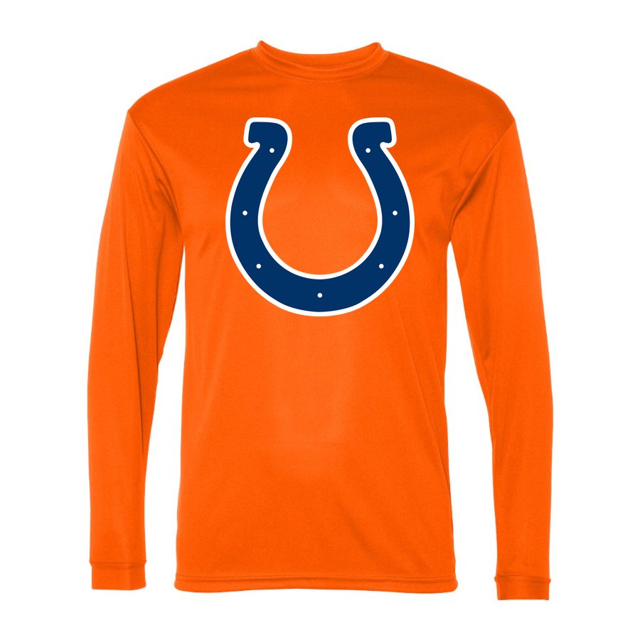 Men's Indianapolis Colts Polyester Long Sleeve T-Shirt - Safety Orange