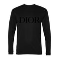 Men's Dior Polyester Long Sleeve T-Shirt - Black