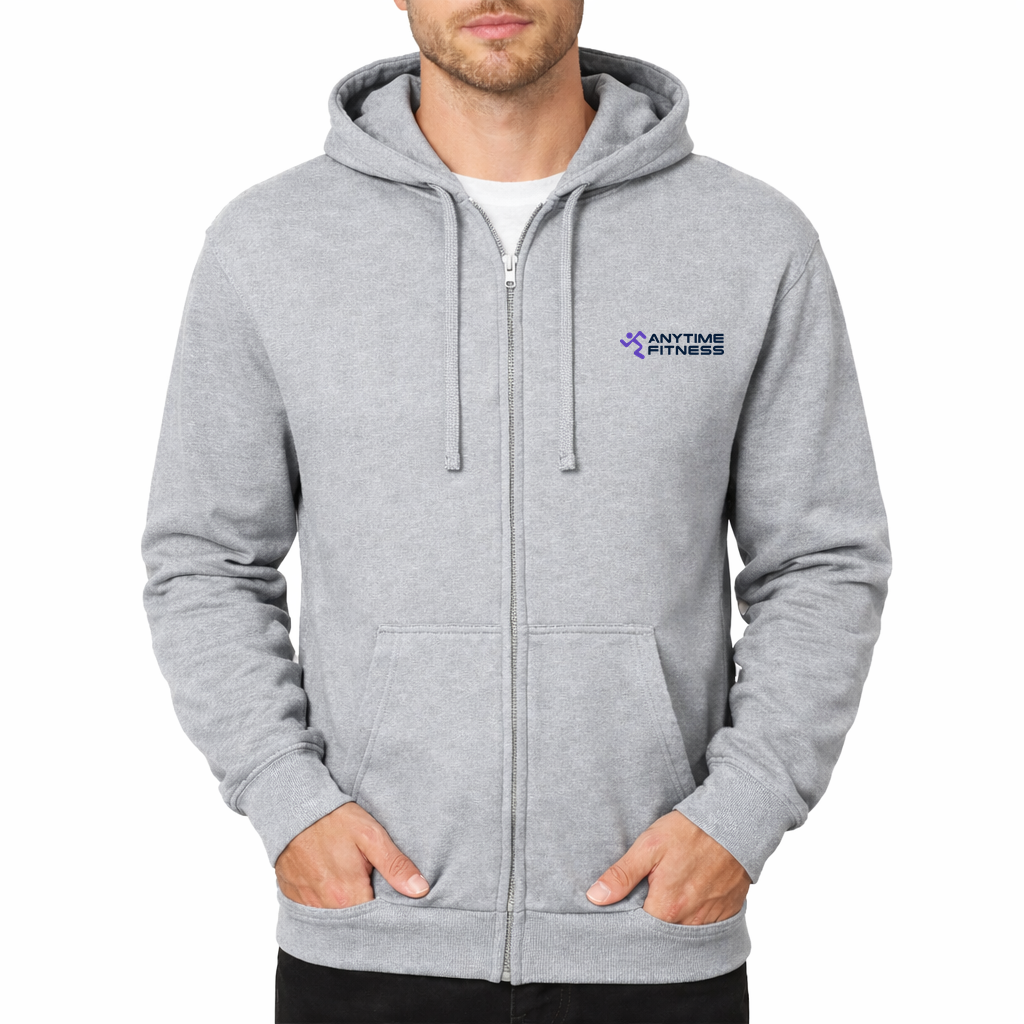 Anytime Fitness 1536x864 Zipper Hoodie - Grey