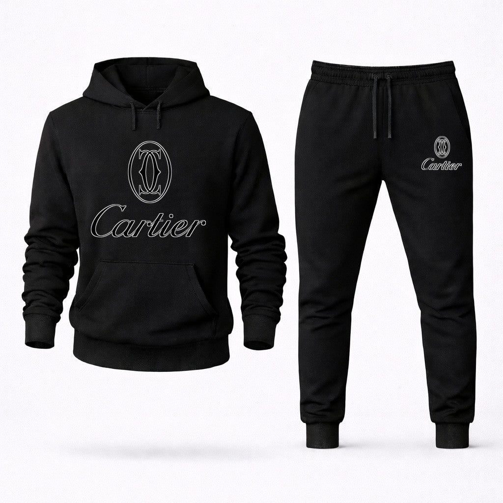 Cartier Black Hoodie and Joggers Set - Black