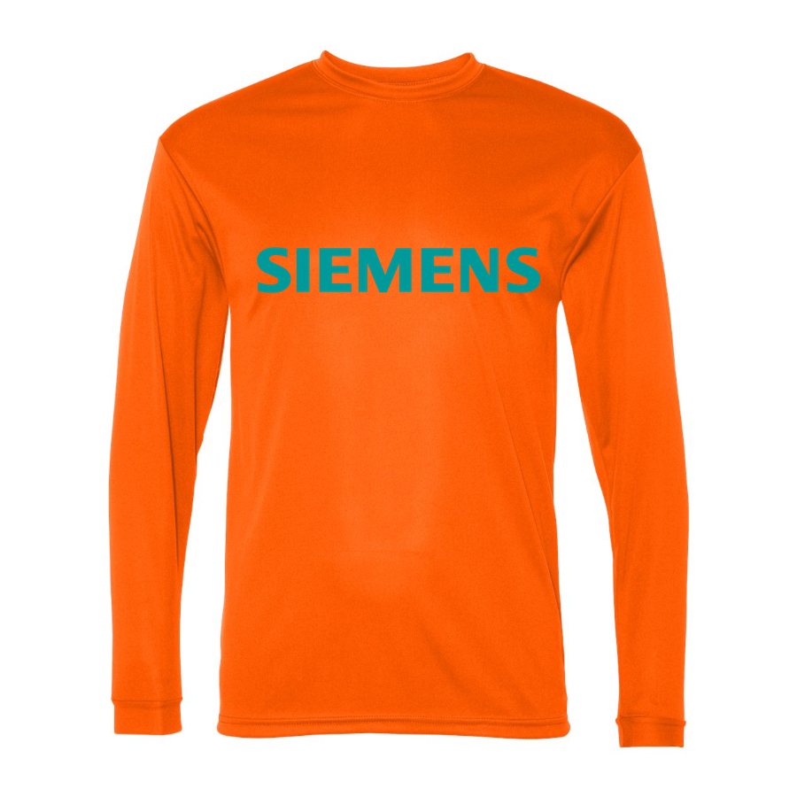 Men's Siemens Polyester Long Sleeve T-Shirt - Safety Orange