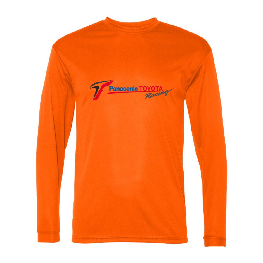 Men's Panasonic Toyota Racing Polyester Long Sleeve T-Shirt - Safety Orange