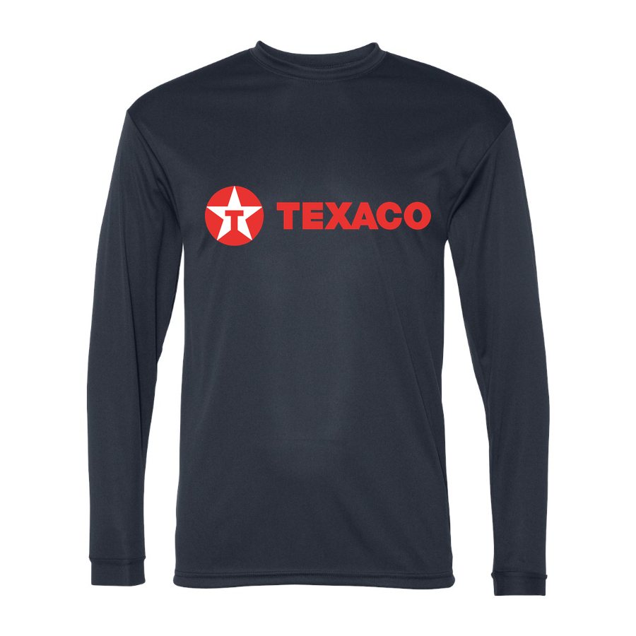 Men's Texaco Polyester Long Sleeve T-Shirt - Navy