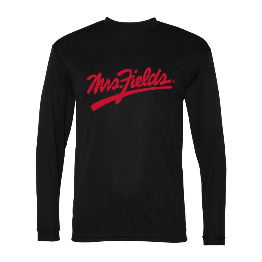Men's Mrs. Fields Polyester Long Sleeve T-Shirt - Black