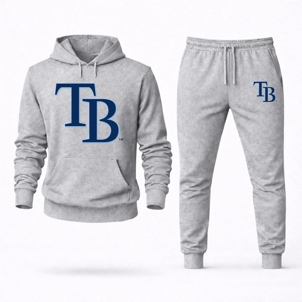 Tampa Bay Rays Hoodie and Joggers Set - Grey