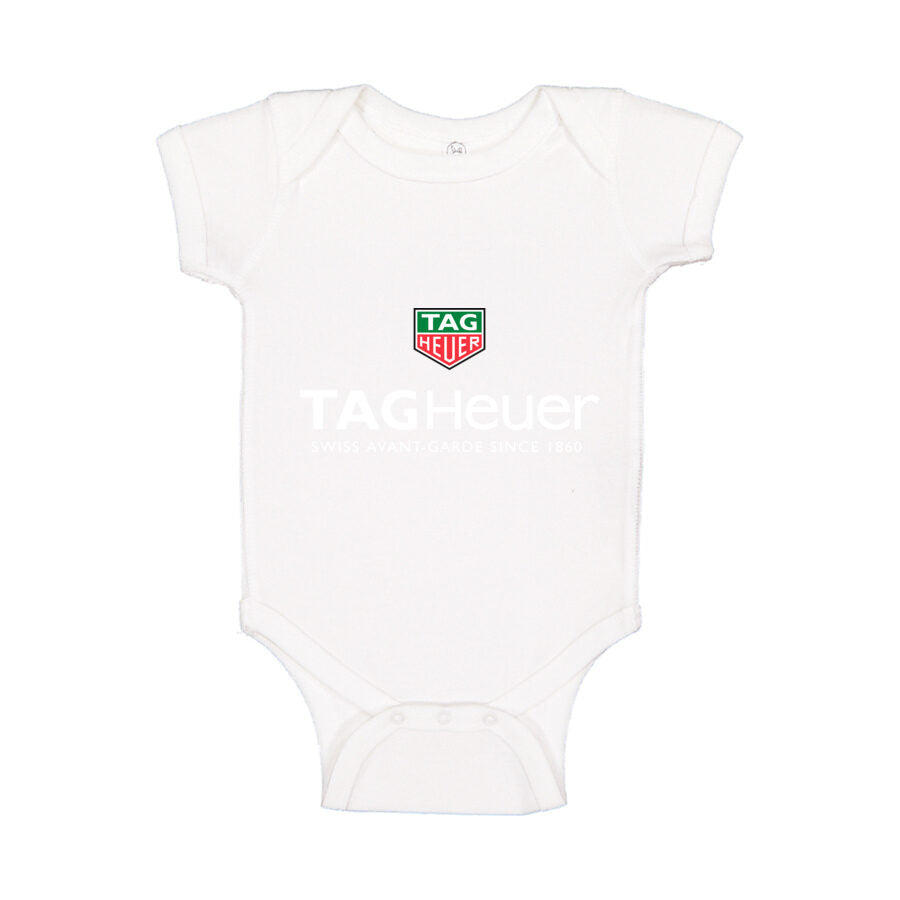 TAG Heuer White Logo Baby Romper Onesie - White