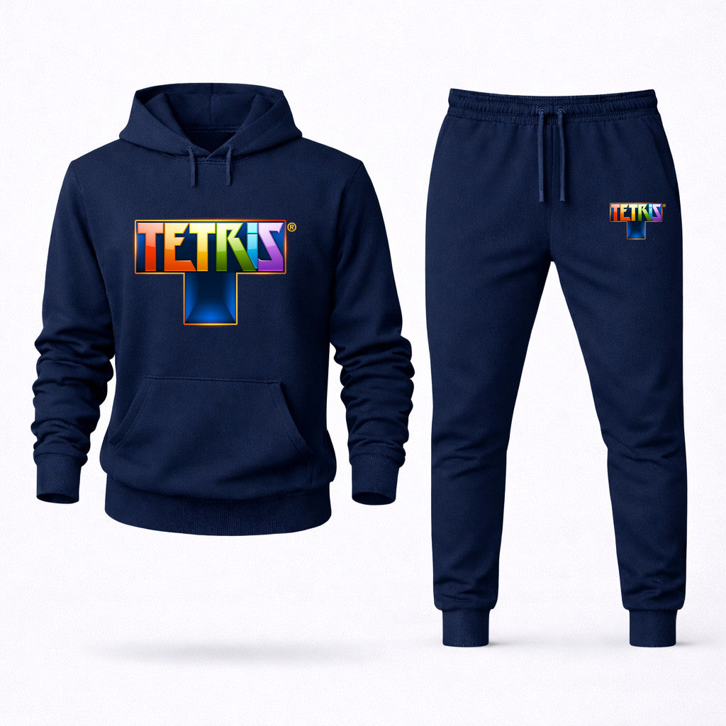 Tetris Hoodie and Joggers Set - Navy