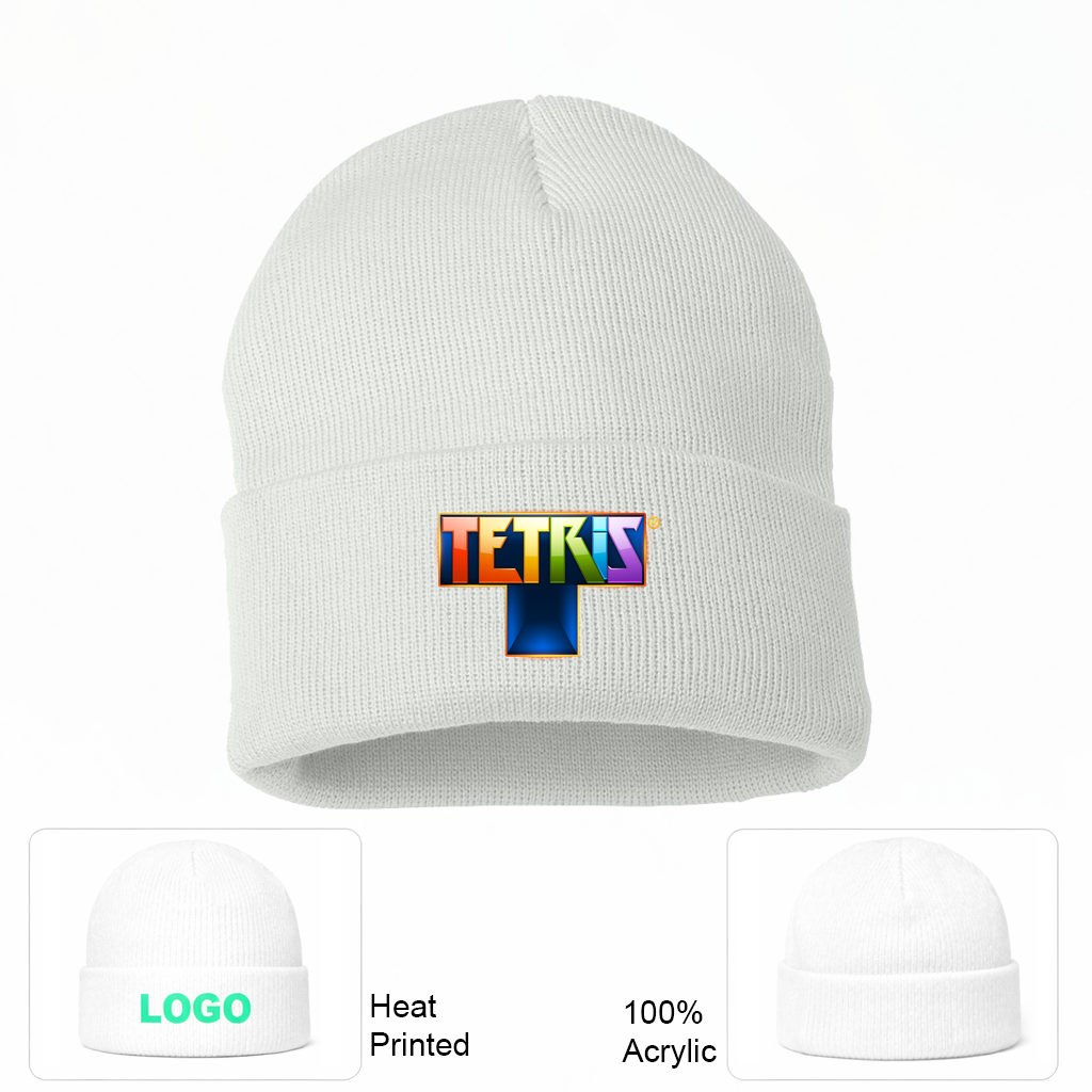 Tetris Beanie Hat - White